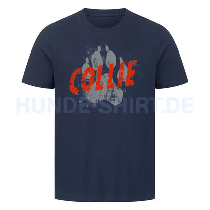 Premium T-Shirt "Collie - PAW" French Navy – hunde-shirt.de