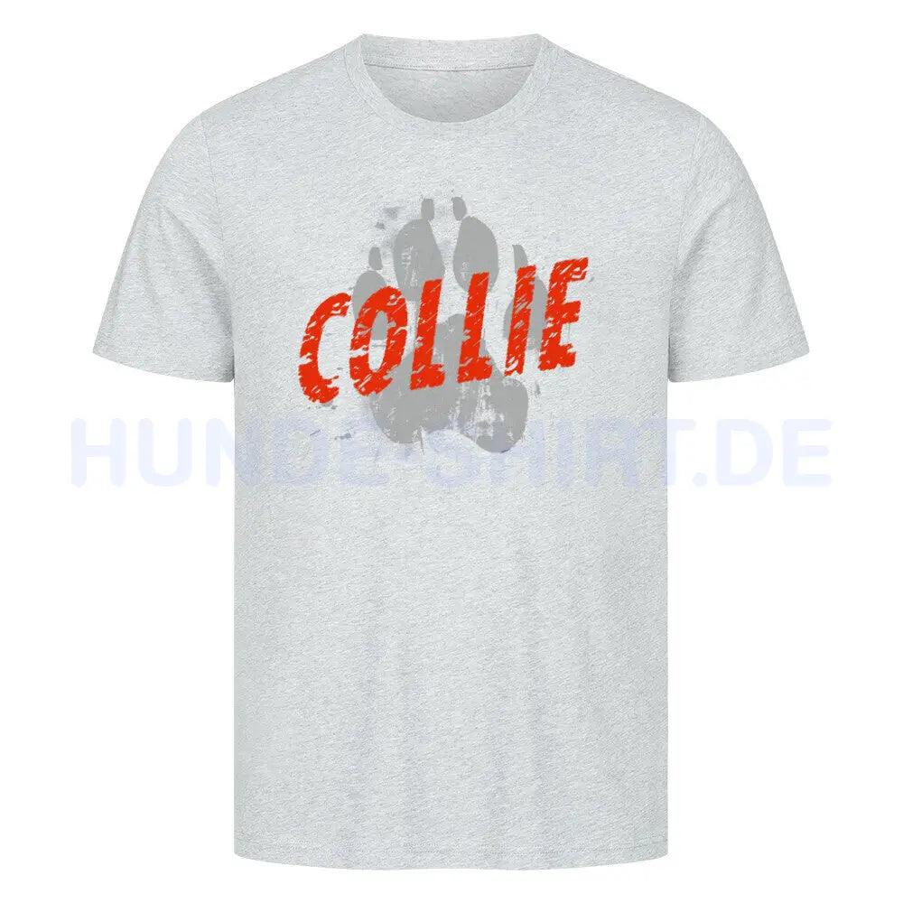 Premium T-Shirt "Collie - PAW" Heather Grey – hunde-shirt.de