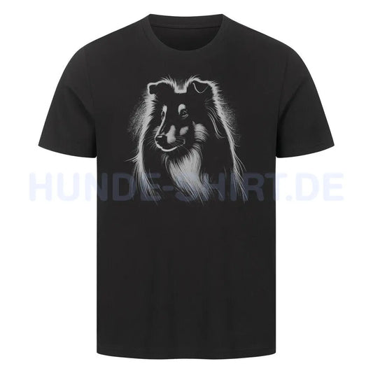 Premium T-Shirt "Collie Shine" Schwarz – hunde-shirt.de