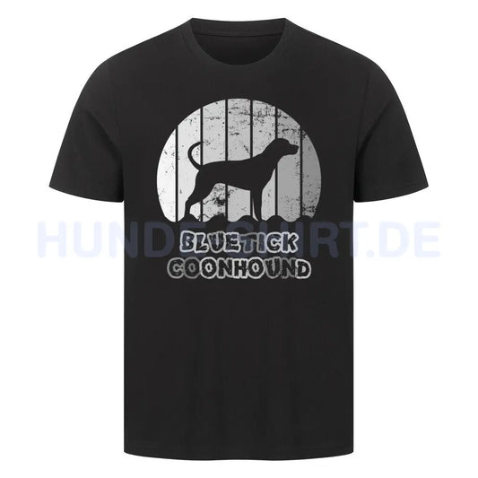 Premium T-Shirt "Coonhound - Bluetick" Schwarz – hunde-shirt.de