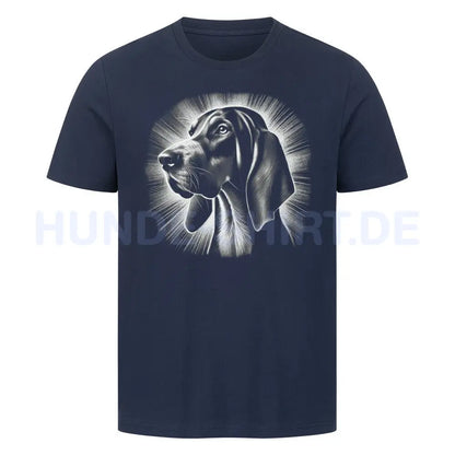 Premium T-Shirt "Coonhound Bluetick - Shine" French Navy – hunde-shirt.de