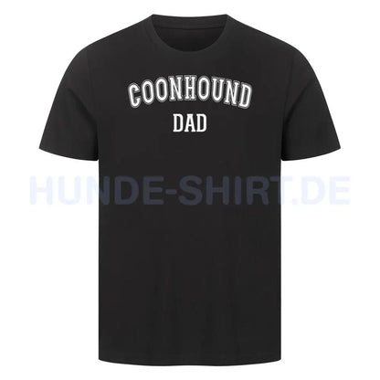 Premium T-Shirt "Coonhound - DAD" Schwarz – hunde-shirt.de