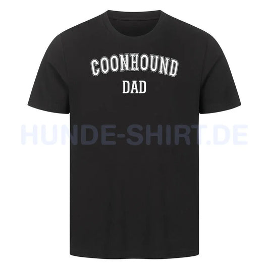 Premium T-Shirt "Coonhound - DAD" Schwarz – hunde-shirt.de