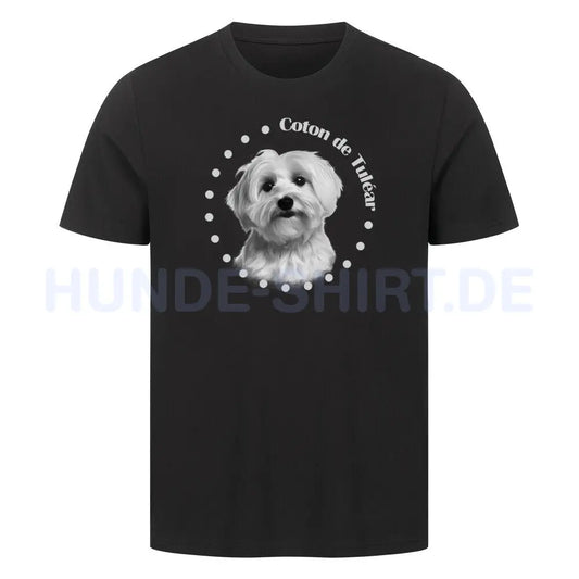 Premium T-Shirt "Coton de Tuléar - Breed" Schwarz – hunde-shirt.de