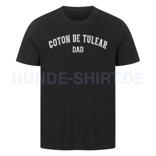 Premium T-Shirt "Coton de Tuléar - DAD" Schwarz – hunde-shirt.de