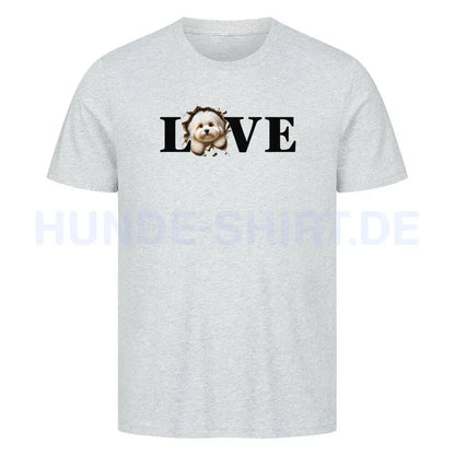 Premium T-Shirt "Coton de Tuléar - LOVE" Heather Grey – hunde-shirt.de