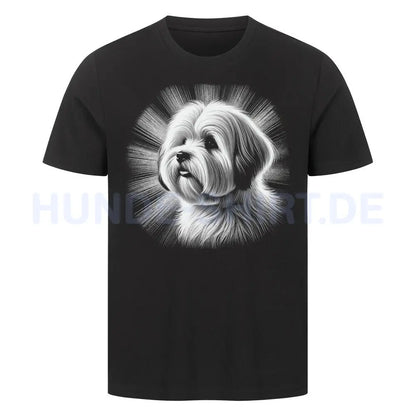 Premium T-Shirt "Coton de Tuléar - Shine" Schwarz – hunde-shirt.de