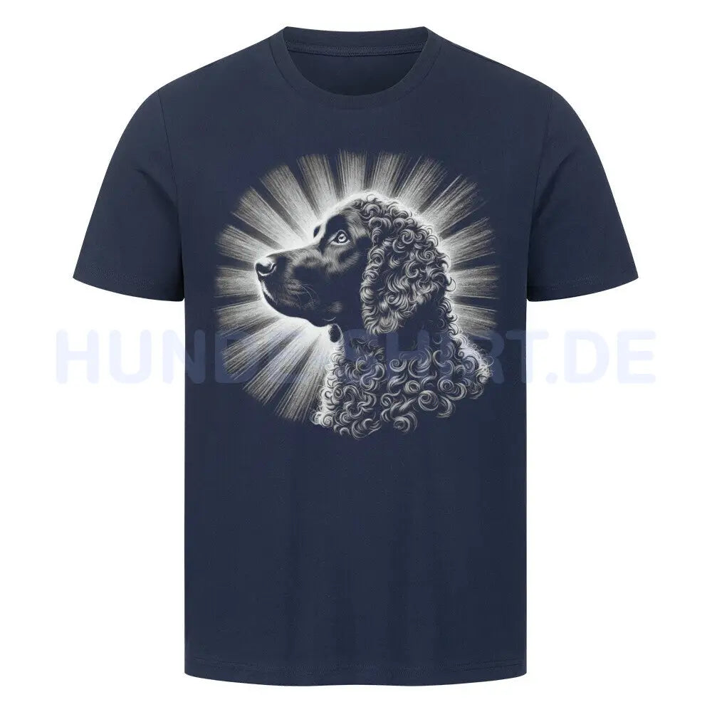 Premium T-Shirt "Curly Coated Retriever - Bright" French Navy – hunde-shirt.de