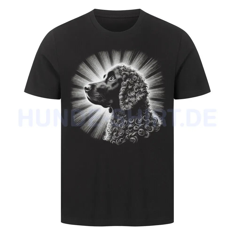 Premium T-Shirt "Curly Coated Retriever - Bright" Schwarz – hunde-shirt.de