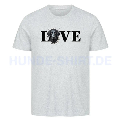 Premium T-Shirt "Curly Coated Retriever LOVE" Heather Grey – hunde-shirt.de