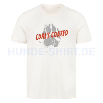 Premium T-Shirt "Curly Coated Retriever - PAW" Natural Raw – hunde-shirt.de