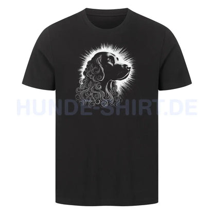 Premium T-Shirt "Curly Coated Retriever Shine" Schwarz – hunde-shirt.de