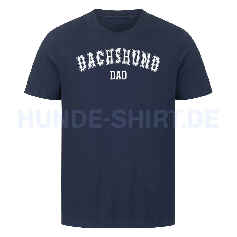 Premium T-Shirt "Dackel - Dachshund DAD" French Navy – hunde-shirt.de