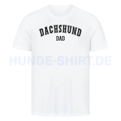 Premium T-Shirt "Dackel - Dachshund DAD" Weiß – hunde-shirt.de