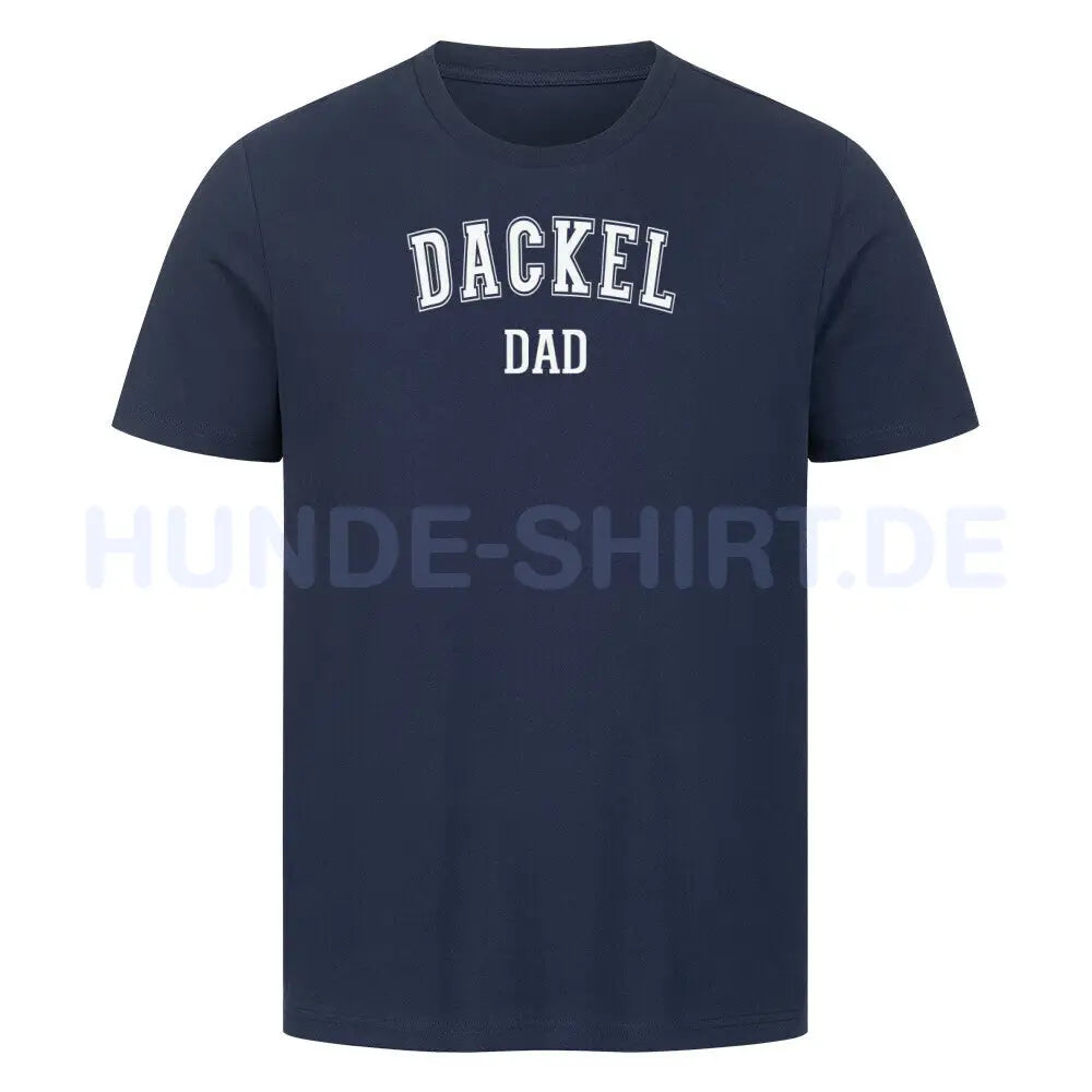 Premium T-Shirt "Dackel - DAD" French Navy – hunde-shirt.de