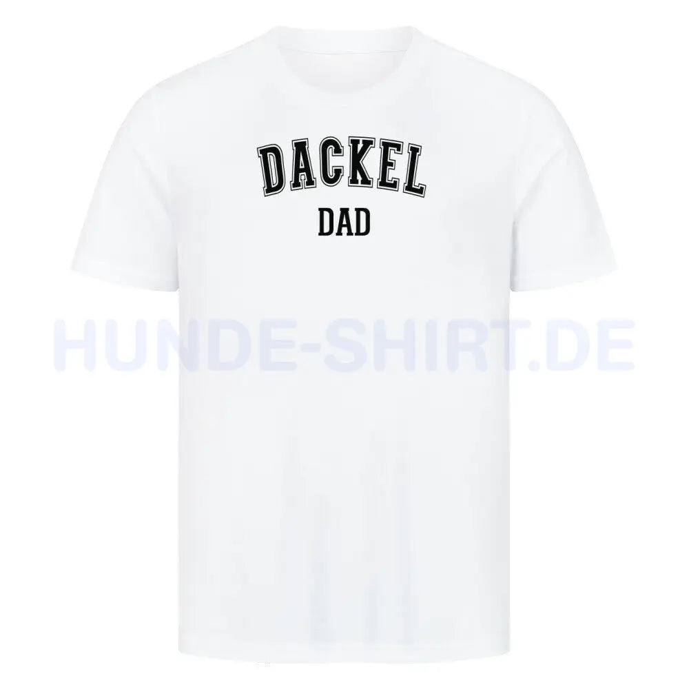 Premium T-Shirt "Dackel - DAD" Weiß – hunde-shirt.de