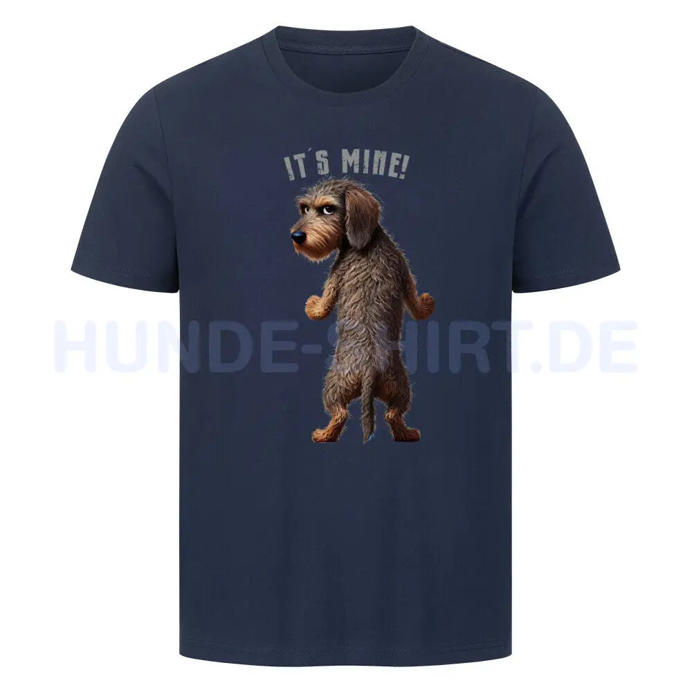 Premium T-Shirt "Dackel - It´s mine" French Navy – hunde-shirt.de