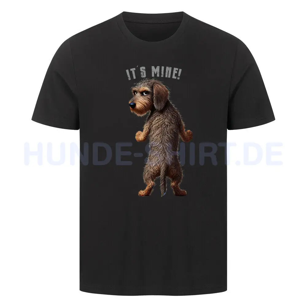 Premium T-Shirt "Dackel - It´s mine" Schwarz – hunde-shirt.de