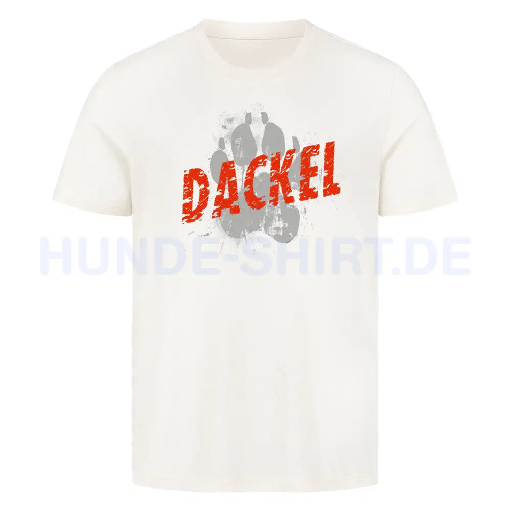 Premium T-Shirt "Dackel - PAW" Natural Raw – hunde-shirt.de