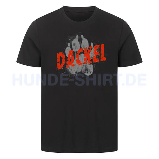 Premium T-Shirt "Dackel - PAW" Schwarz – hunde-shirt.de