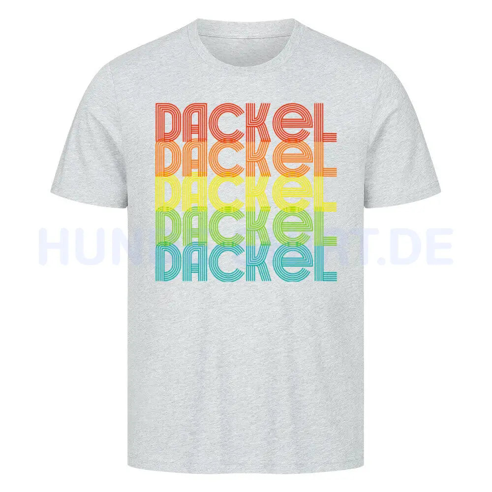 Premium T-Shirt "Dackel - RETRO" Heather Grey – hunde-shirt.de