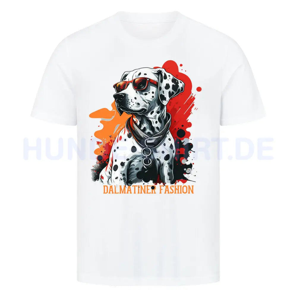 Premium T-Shirt "Dalmatiner - Fashion" Weiß – hunde-shirt.de