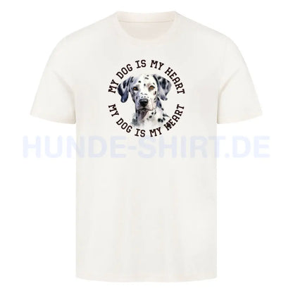 Premium T-Shirt "Dalmatiner HEART" Natural Raw – hunde-shirt.de