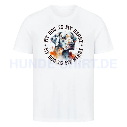 Premium T-Shirt "Dalmatiner HEART" Weiß – hunde-shirt.de