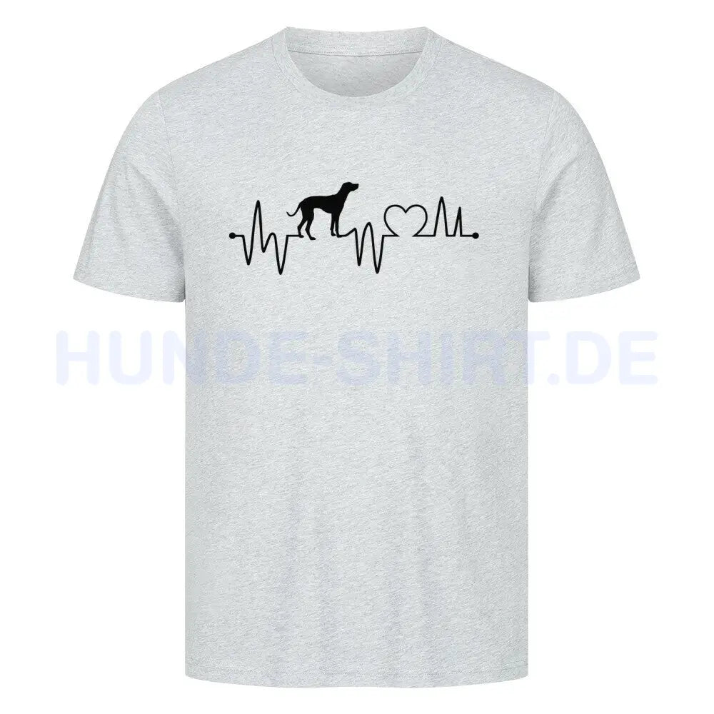 Premium T-Shirt "Dalmatiner - Heartbeat" Heather Grey – hunde-shirt.de