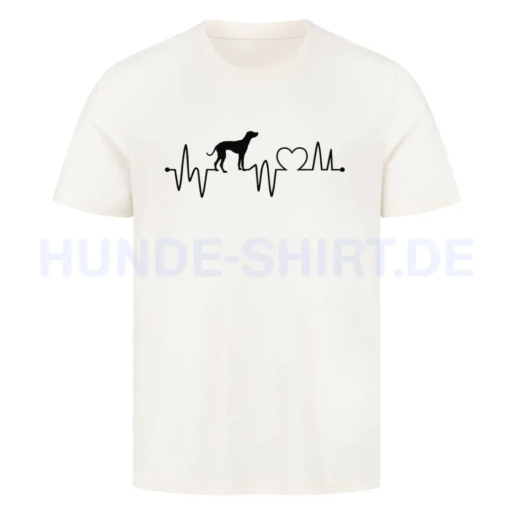 Premium T-Shirt "Dalmatiner - Heartbeat" Natural Raw – hunde-shirt.de