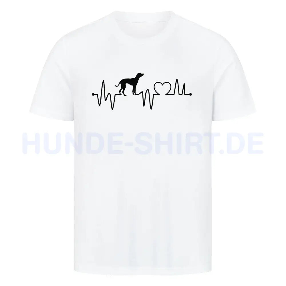 Premium T-Shirt "Dalmatiner - Heartbeat" Weiß – hunde-shirt.de