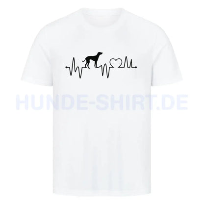 Premium T-Shirt "Dalmatiner - Heartbeat" Weiß – hunde-shirt.de