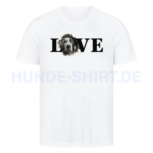 Premium T-Shirt "Dalmatiner LOVE" Weiß – hunde-shirt.de