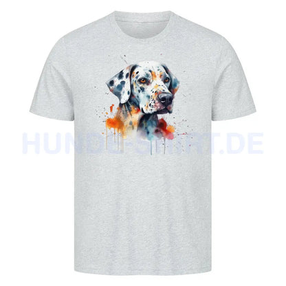 Premium T-Shirt "Dalmatiner Paint" Heather Grey – hunde-shirt.de