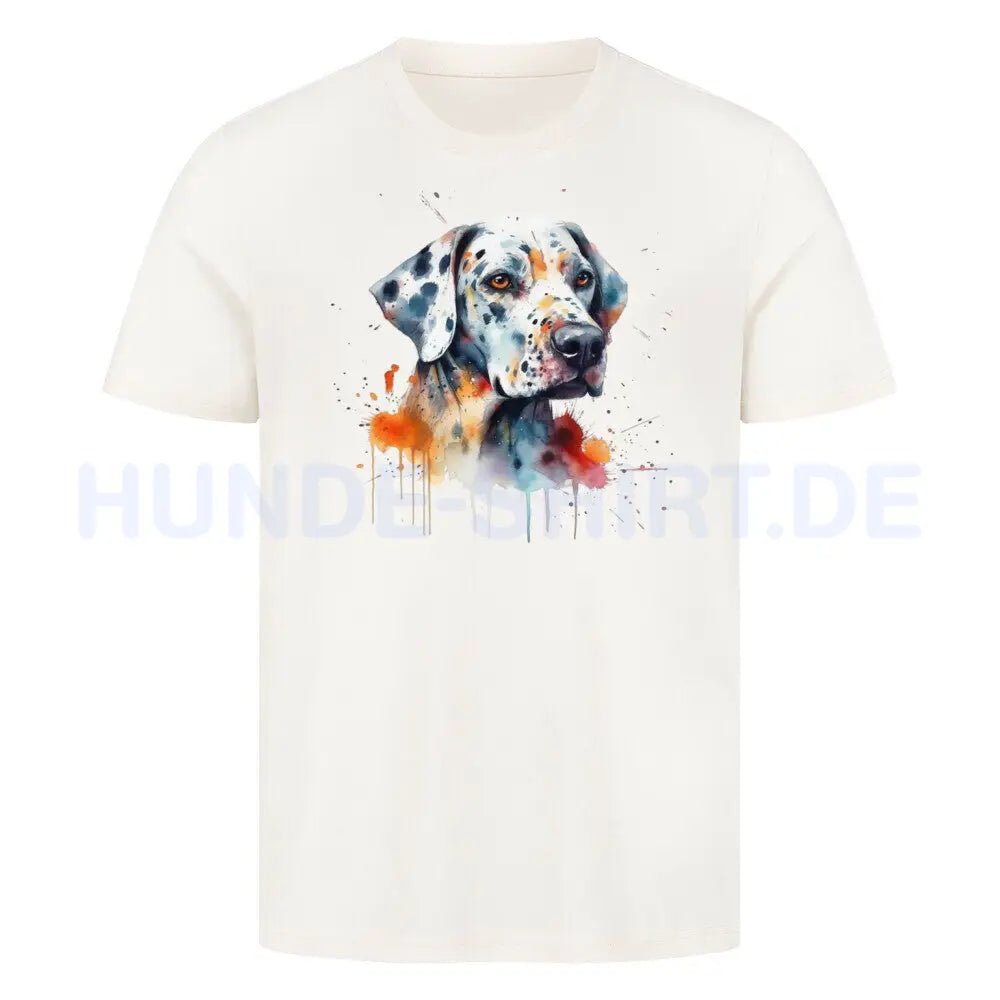 Premium T-Shirt "Dalmatiner Paint" Natural Raw – hunde-shirt.de