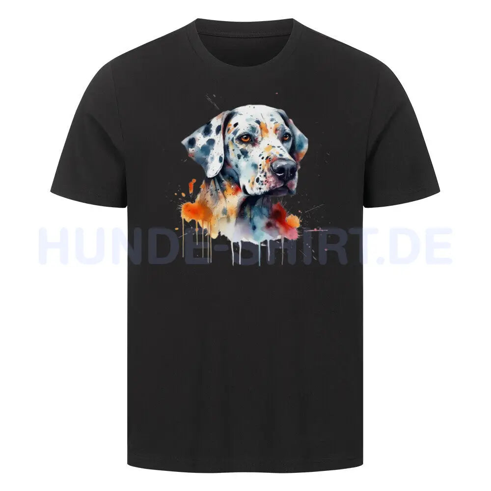 Premium T-Shirt "Dalmatiner Paint" Schwarz – hunde-shirt.de