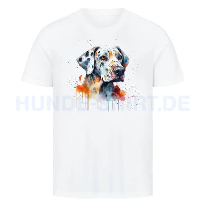 Premium T-Shirt "Dalmatiner Paint" Weiß – hunde-shirt.de