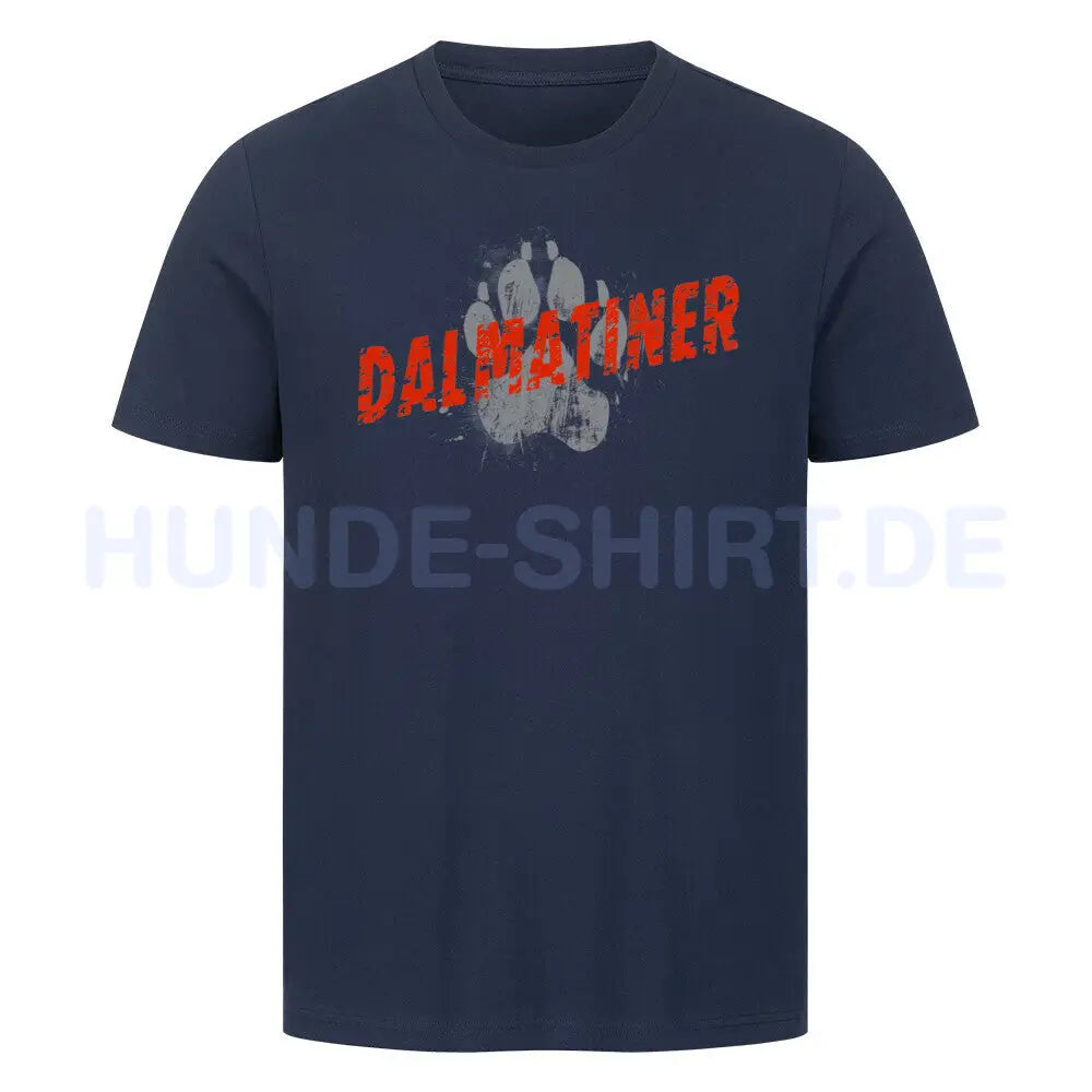 Premium T-Shirt "Dalmatiner - PAW" French Navy – hunde-shirt.de