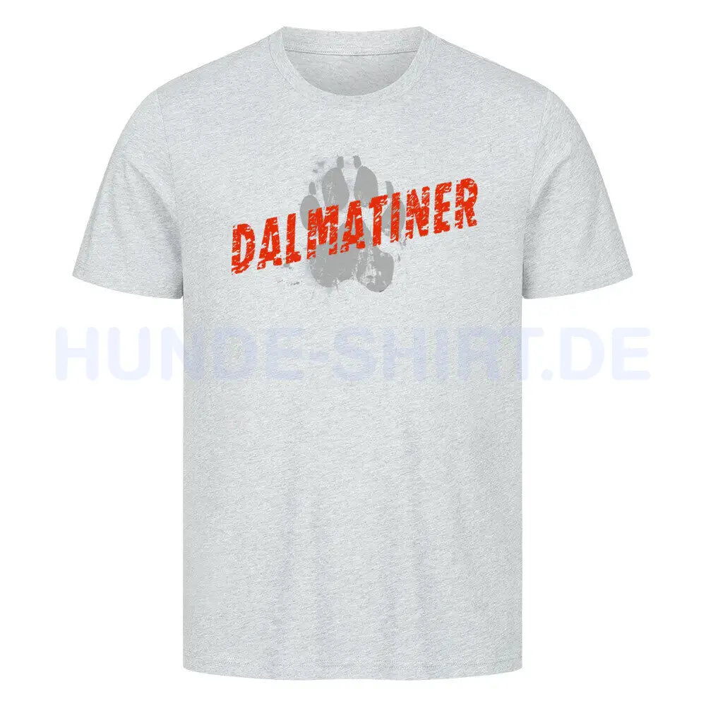 Premium T-Shirt "Dalmatiner - PAW" Heather Grey – hunde-shirt.de