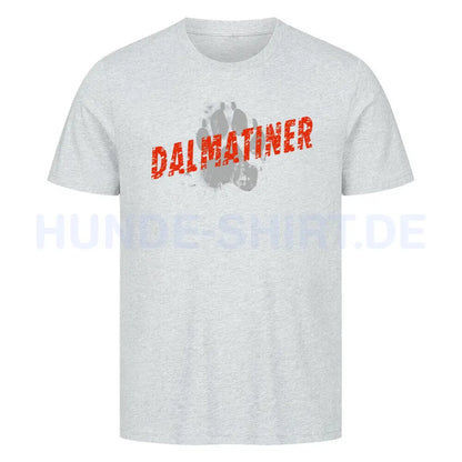 Premium T-Shirt "Dalmatiner - PAW" Heather Grey – hunde-shirt.de