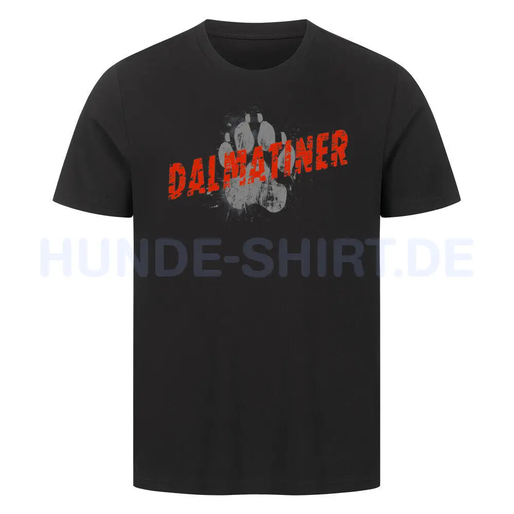 Premium T-Shirt "Dalmatiner - PAW" Schwarz – hunde-shirt.de