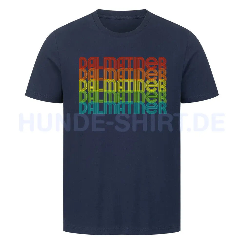 Premium T-Shirt "Dalmatiner - RETRO" French Navy – hunde-shirt.de