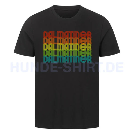 Premium T-Shirt "Dalmatiner - RETRO" Schwarz – hunde-shirt.de