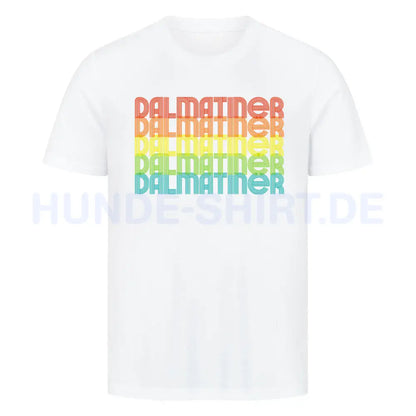 Premium T-Shirt "Dalmatiner - RETRO" Weiß – hunde-shirt.de