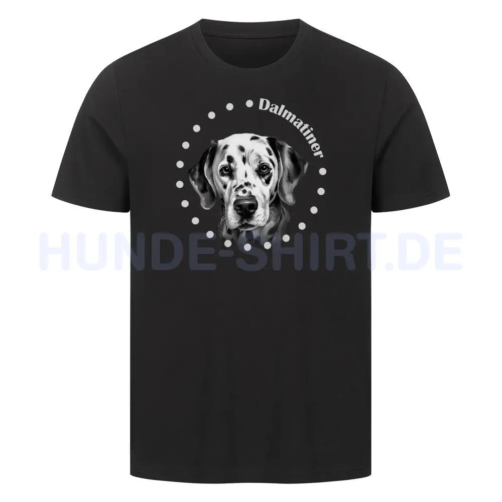 Premium T-Shirt "Dalmatiner Rounded" Schwarz – hunde-shirt.de