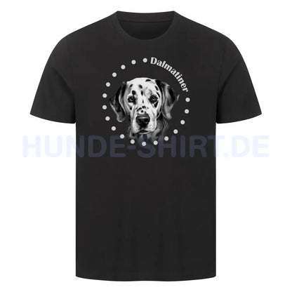 Premium T-Shirt "Dalmatiner Rounded" Schwarz – hunde-shirt.de