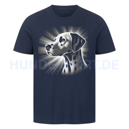 Premium T-Shirt "Dalmatiner - Shine" French Navy – hunde-shirt.de