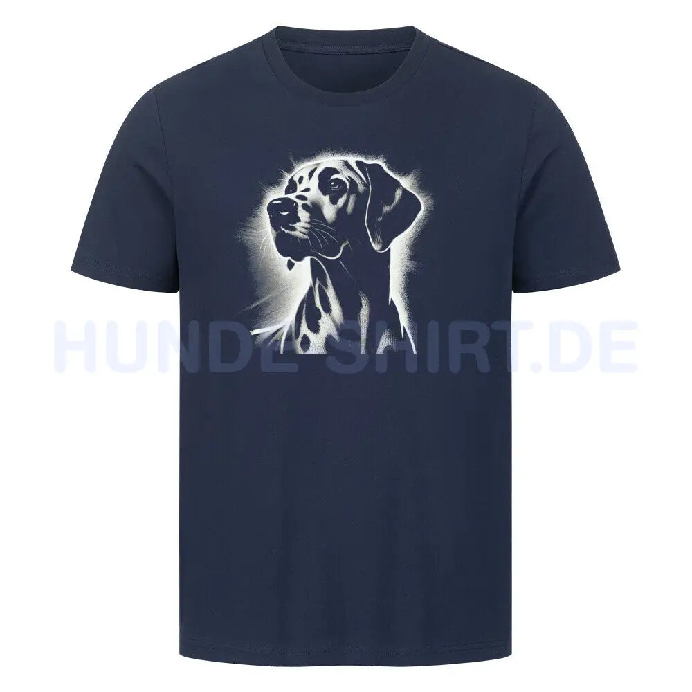 Premium T-Shirt "Dalmatiner Shine" French Navy – hunde-shirt.de