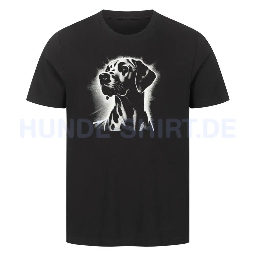 Premium T-Shirt "Dalmatiner Shine" Schwarz – hunde-shirt.de