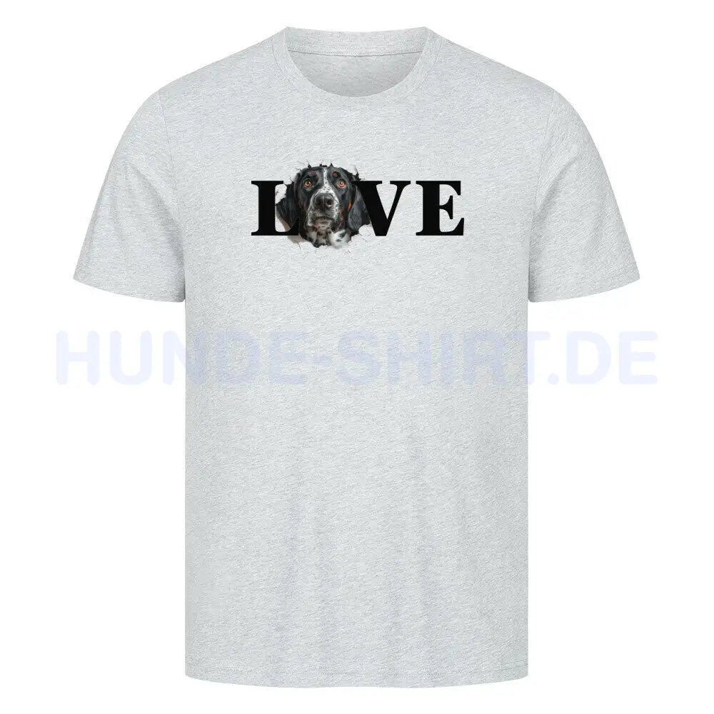 Premium T-Shirt "Deutsch Kurzhaar - LOVE" Heather Grey – hunde-shirt.de